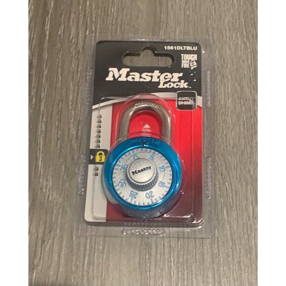 Master Lock Dial Combination Padlock - Light Blue - Picture 1 of 2